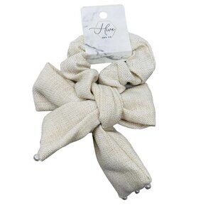 Hive & Co. Scrunchie with Bow & Pearls Hair Tie (plus free 18pc scunci elastics)